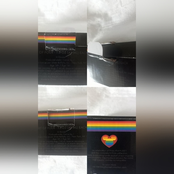 DISNEY LIMITED EDITION PRIDE LILO AND STITCH SHOT GLASSES. 4 GLASSES. - Picture 5 of 5